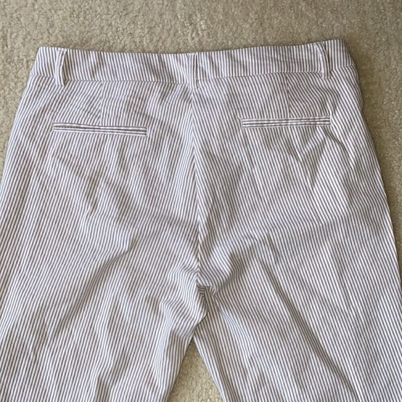 ELAINE ROSE Tan + White Sear Sucker Pants 🤎 - Picture 5 of 5